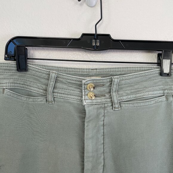 Faherty Pants Womens 26 Green Stretch Terry Harbor High Rise Wide Leg Stretch - Picture 3 of 8